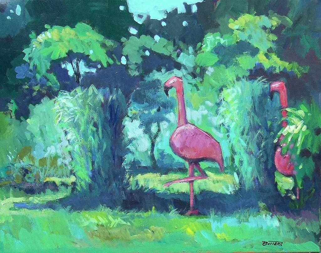 Ruthie's Steel Flamingos